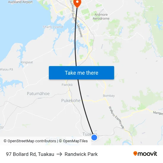 97 Bollard Rd, Tuakau to Randwick Park map