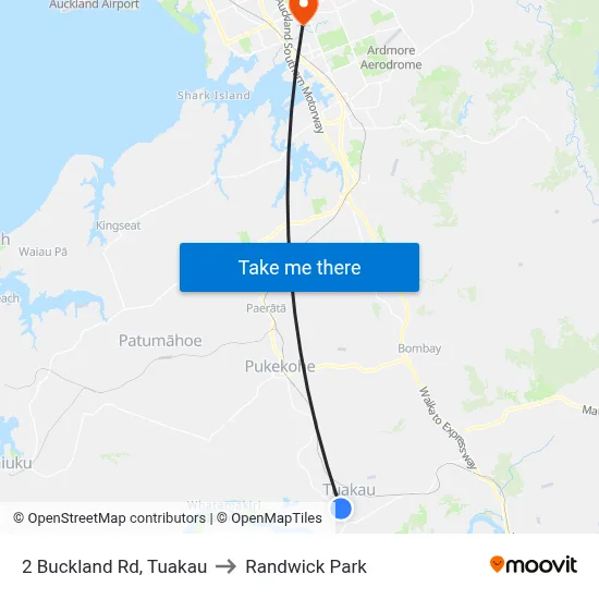 2 Buckland Rd, Tuakau to Randwick Park map