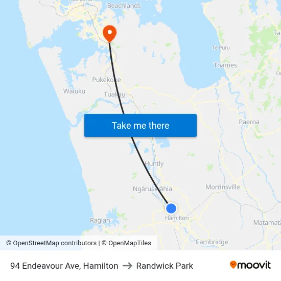 94 Endeavour Ave, Hamilton to Randwick Park map