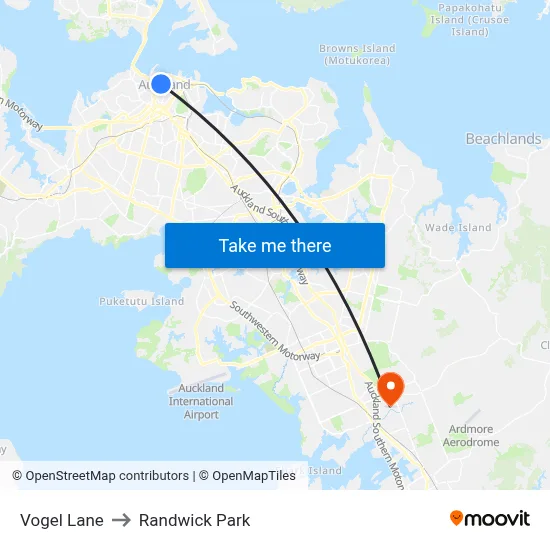 Vogel Lane to Randwick Park map