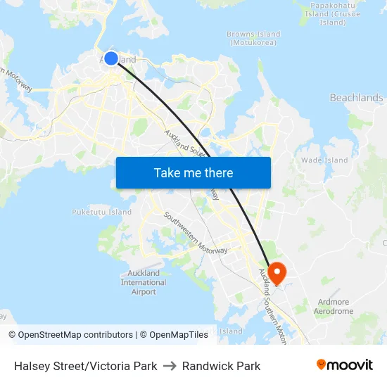 Halsey Street/Victoria Park to Randwick Park map