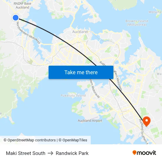 Maki Street South to Randwick Park map