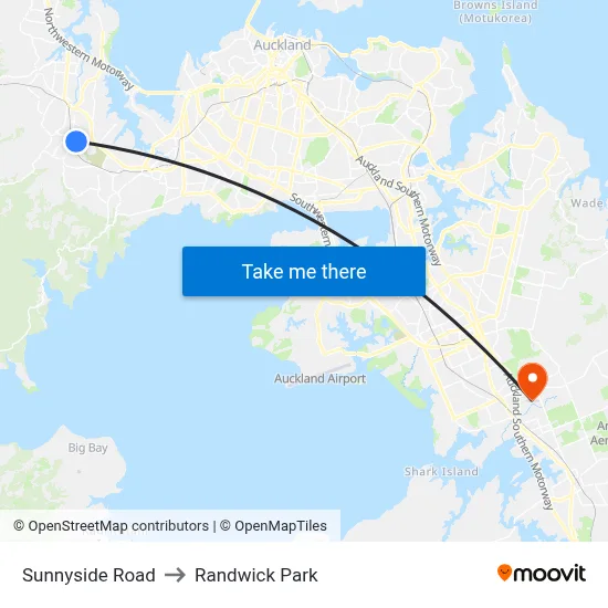 Sunnyside Road to Randwick Park map
