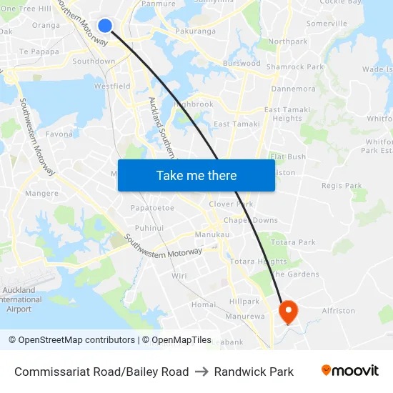 Commissariat Road/Bailey Road to Randwick Park map