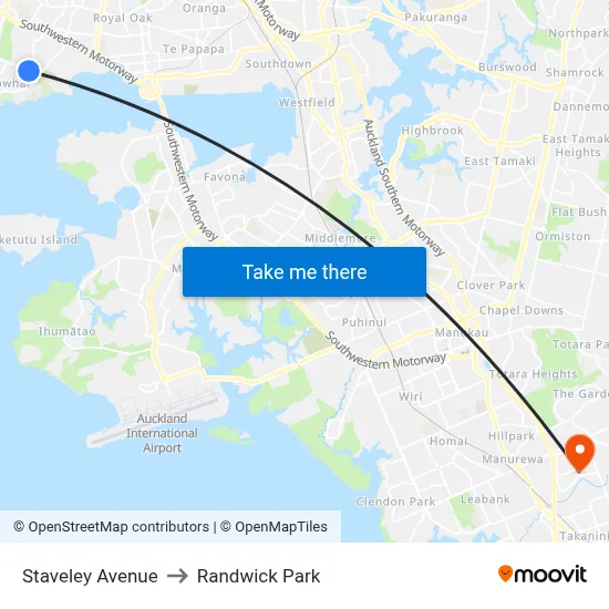 Staveley Avenue to Randwick Park map