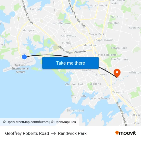 Geoffrey Roberts Road to Randwick Park map