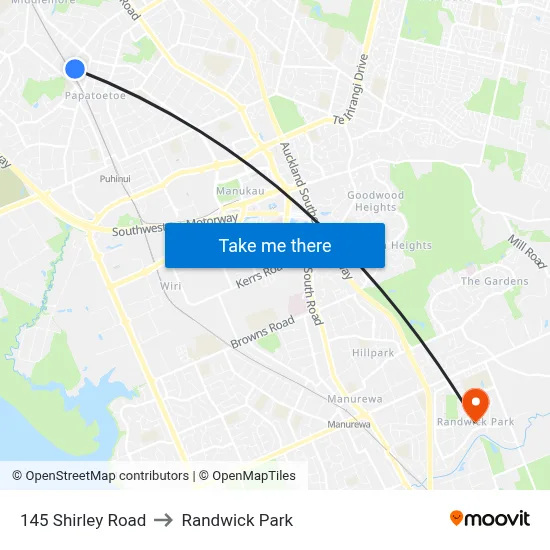 145 Shirley Road to Randwick Park map