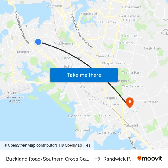 Buckland Road/Southern Cross Campus to Randwick Park map