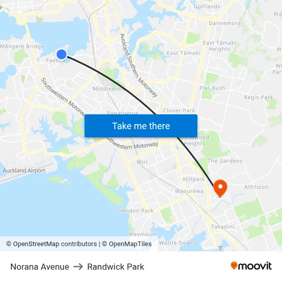 Norana Avenue to Randwick Park map
