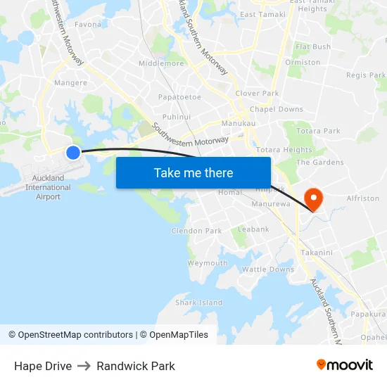 Hape Drive to Randwick Park map