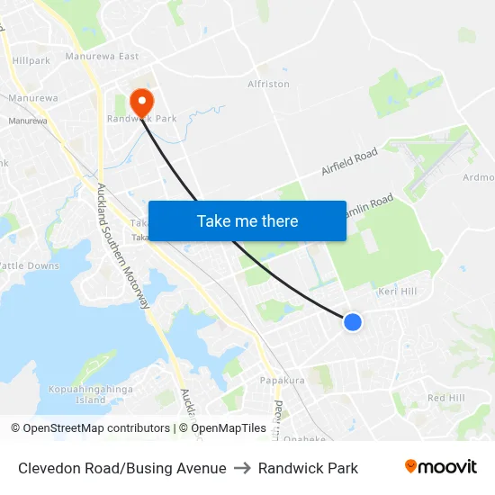 Clevedon Road/Busing Avenue to Randwick Park map