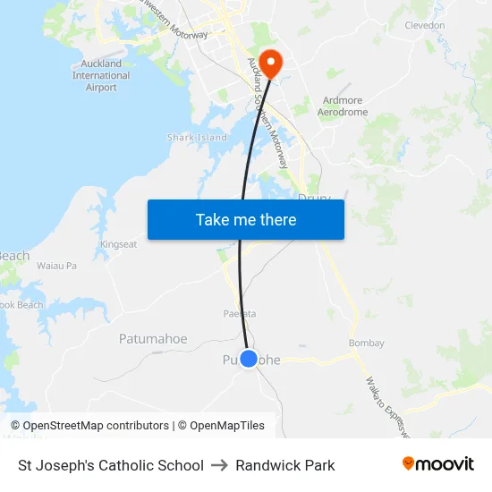 St Joseph's Catholic School to Randwick Park map