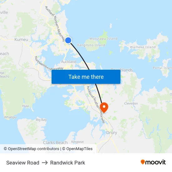 Seaview Road to Randwick Park map