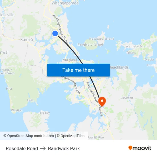 Rosedale Road to Randwick Park map