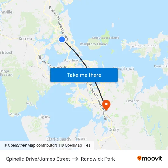 Spinella Drive/James Street to Randwick Park map
