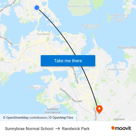 Sunnybrae Normal School to Randwick Park map
