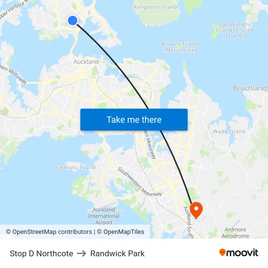 Stop D Northcote to Randwick Park map