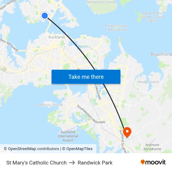 St Mary's Catholic Church to Randwick Park map