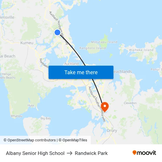 Albany Senior High School to Randwick Park map