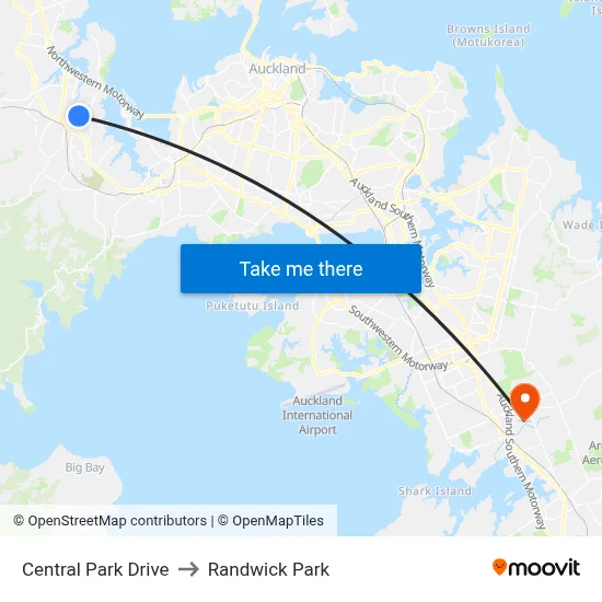 Central Park Drive to Randwick Park map
