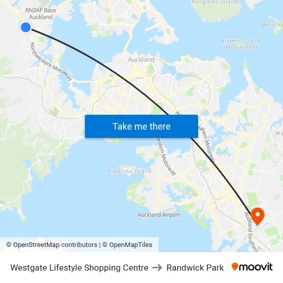 Westgate Lifestyle Shopping Centre to Randwick Park map