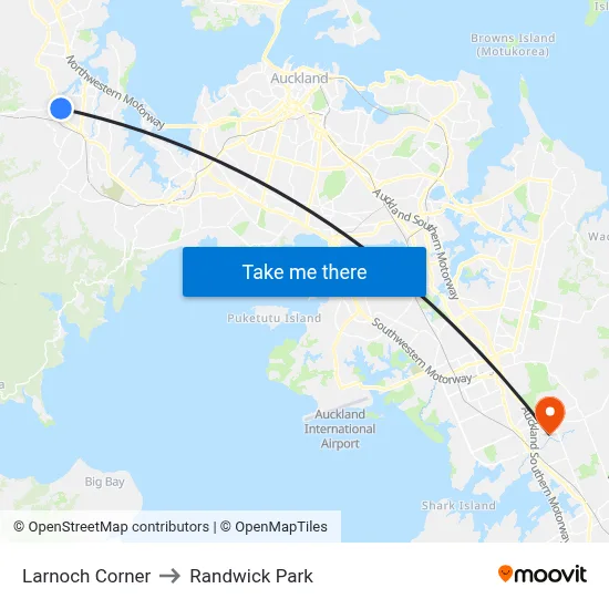 Larnoch Corner to Randwick Park map