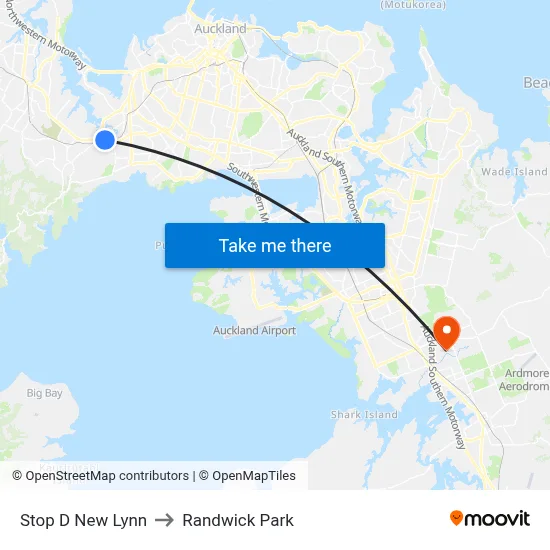 Stop D New Lynn to Randwick Park map