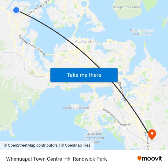 Whenuapai Town Centre to Randwick Park map