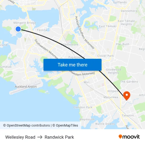 Wellesley Road to Randwick Park map
