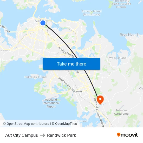 Aut City Campus to Randwick Park map