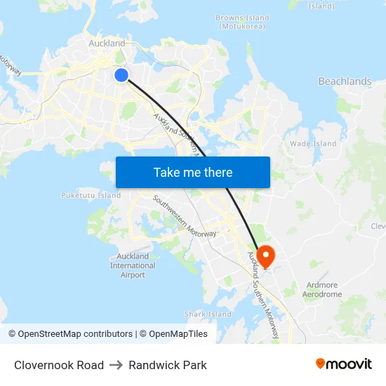 Clovernook Road to Randwick Park map