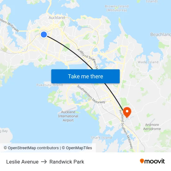 Leslie Avenue to Randwick Park map