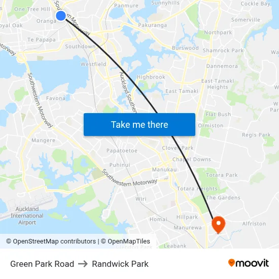 Green Park Road to Randwick Park map