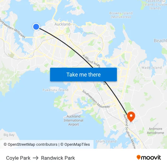 Coyle Park to Randwick Park map