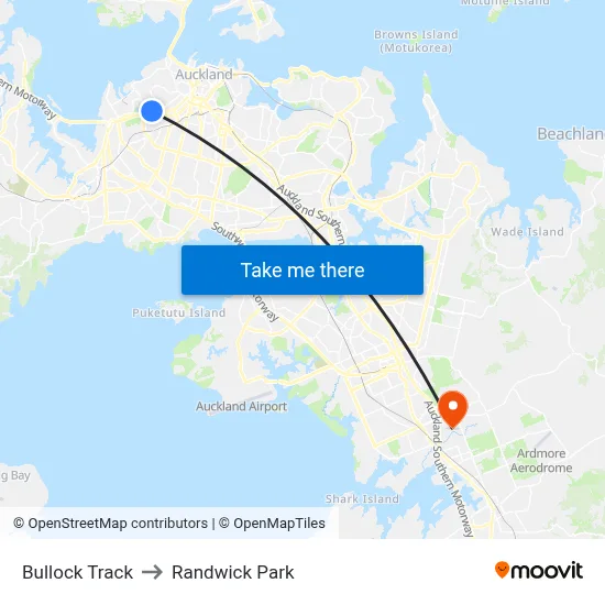 Bullock Track to Randwick Park map