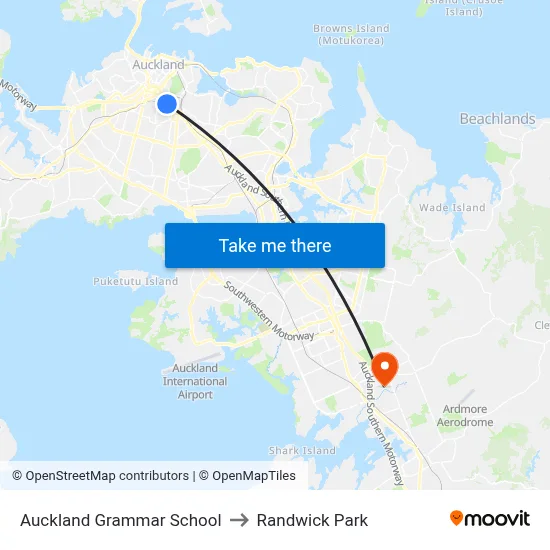 Auckland Grammar School to Randwick Park map