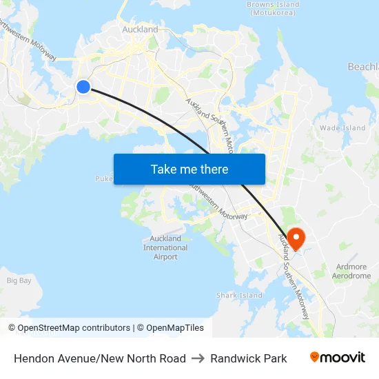 Hendon Avenue/New North Road to Randwick Park map