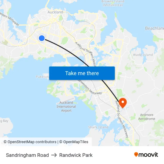 Sandringham Road to Randwick Park map