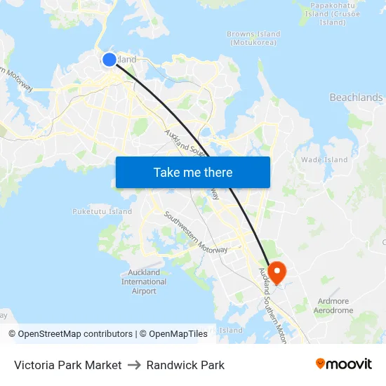 Victoria Park Market to Randwick Park map