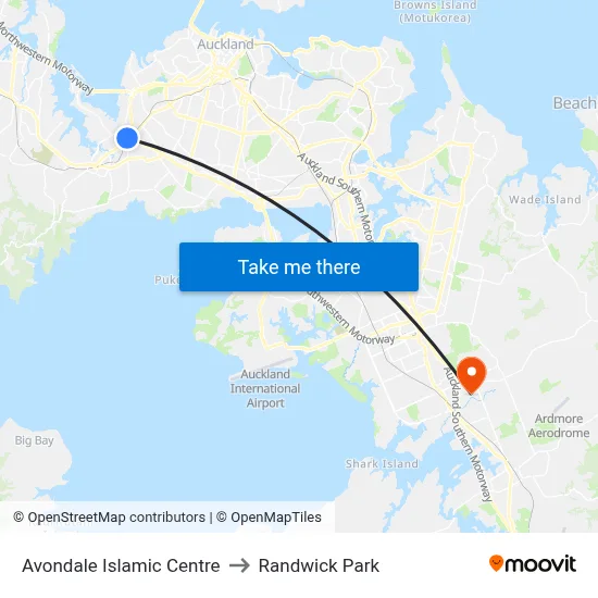 Avondale Islamic Centre to Randwick Park map