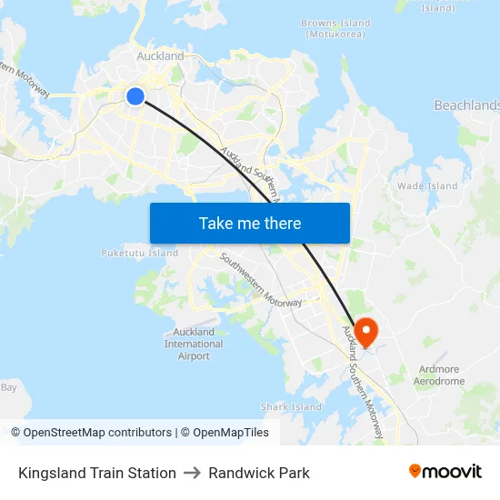 Kingsland Train Station to Randwick Park map