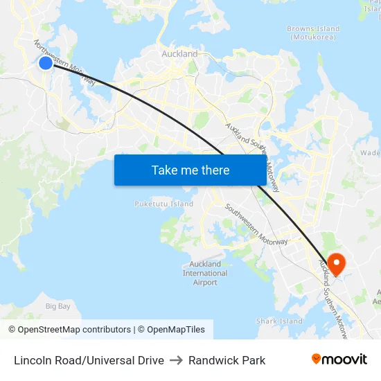 Lincoln Road/Universal Drive to Randwick Park map