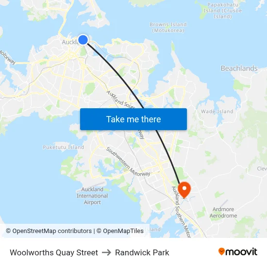 Woolworths Quay Street to Randwick Park map