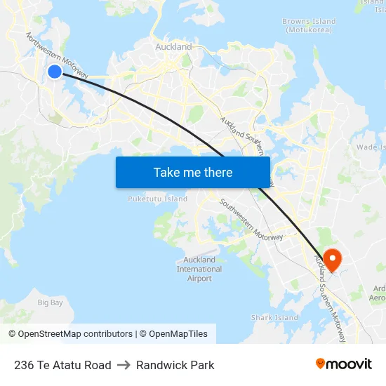 236 Te Atatu Road to Randwick Park map