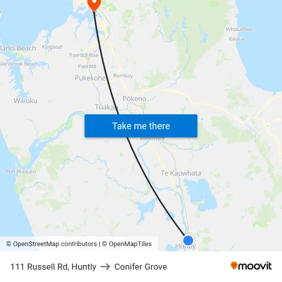 111 Russell Rd, Huntly to Conifer Grove map