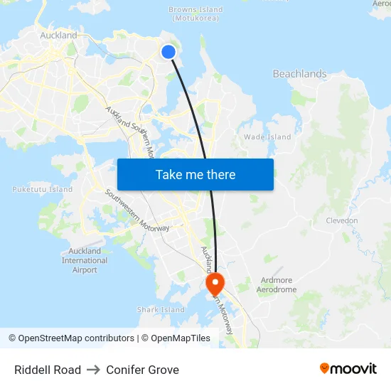 Riddell Road to Conifer Grove map