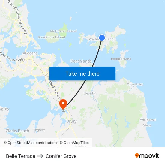 Belle Terrace to Conifer Grove map