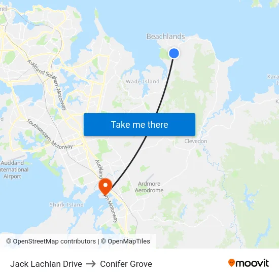 Jack Lachlan Drive to Conifer Grove map