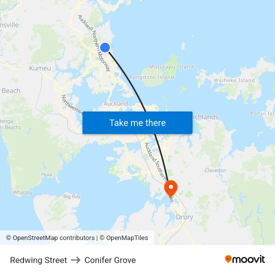 Redwing Street to Conifer Grove map