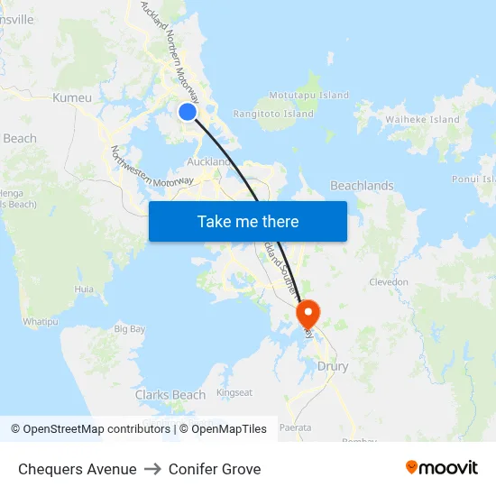 Chequers Avenue to Conifer Grove map